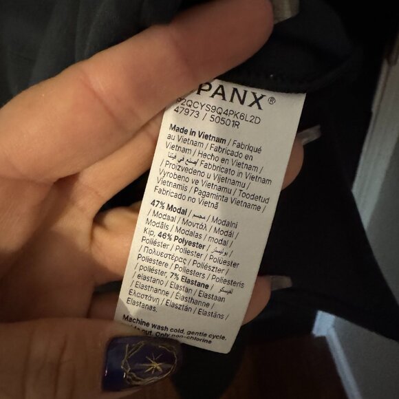 NWOT Womens Spanx Cowel Neck Sweatshirt Dark Green Large - Picture 3 of 4